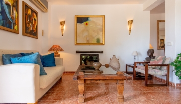 Resa Estates Ibiza Can Furnet villa to renovate for sale views .living and fire place.jpg